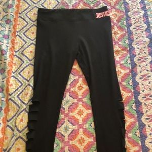 Angle cut justice pants